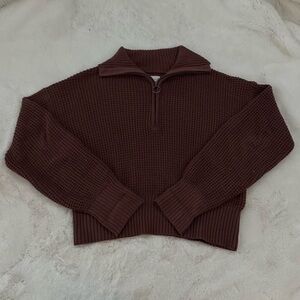 SO Brown cropped sweater